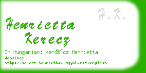 henrietta kerecz business card